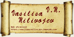 Vasilisa Milivojev vizit kartica